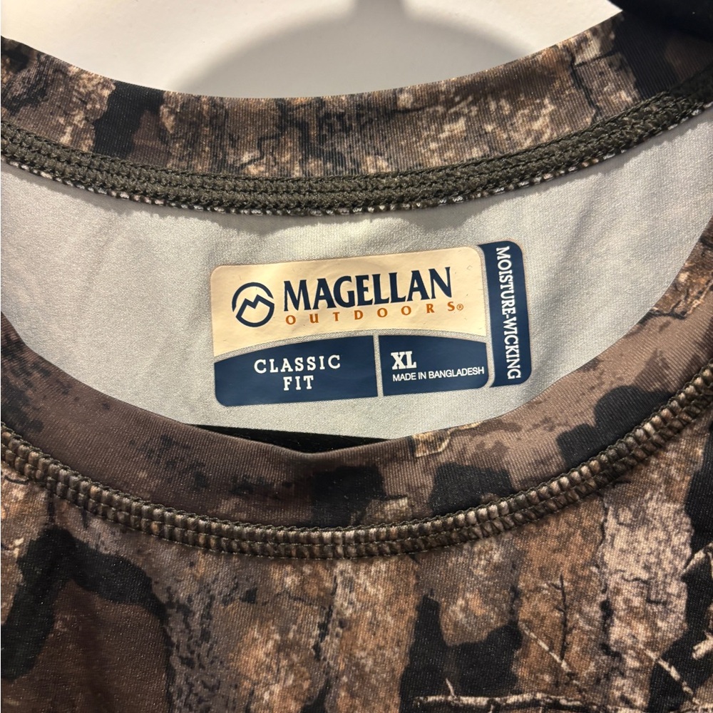 Magellan Outdoors Men's Woodland Camo Long Sleeve Tee - Picture 3 of 3